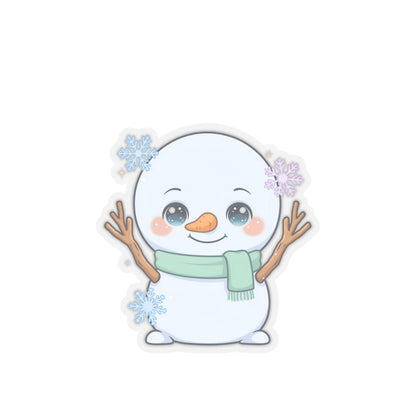 Kawaii Snowman Kiss-Cut Sticker for Winter Cheer