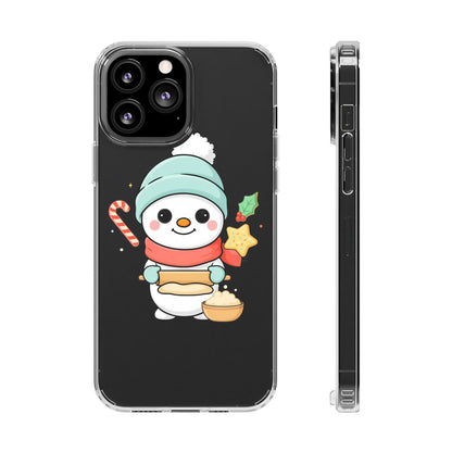 Christmas Snowman Phone Case, Cute Cookie Baker