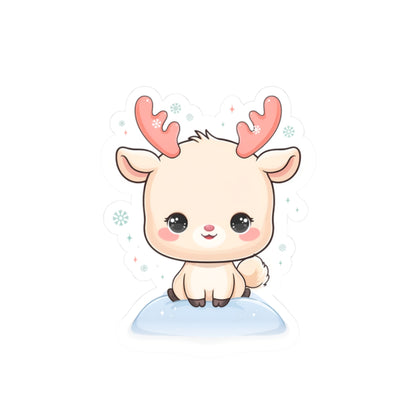 Kawaii Reindeer Sticker for a Cozy Winter Desk