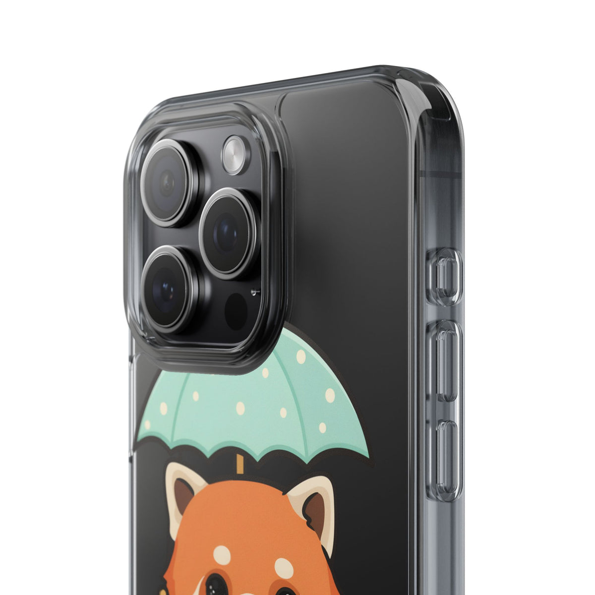 Kawaii Red Panda Clear Impact-Resistant Case