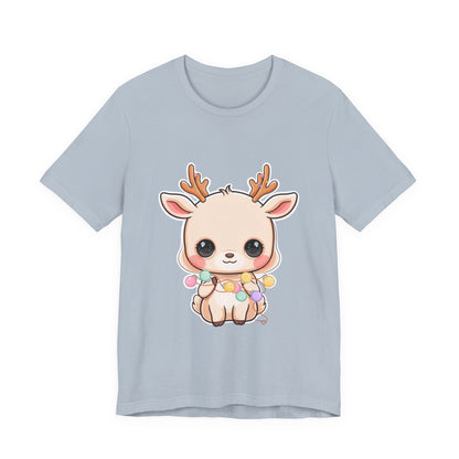 Kawaii Reindeer T-Shirt for Cozy Holiday Errands