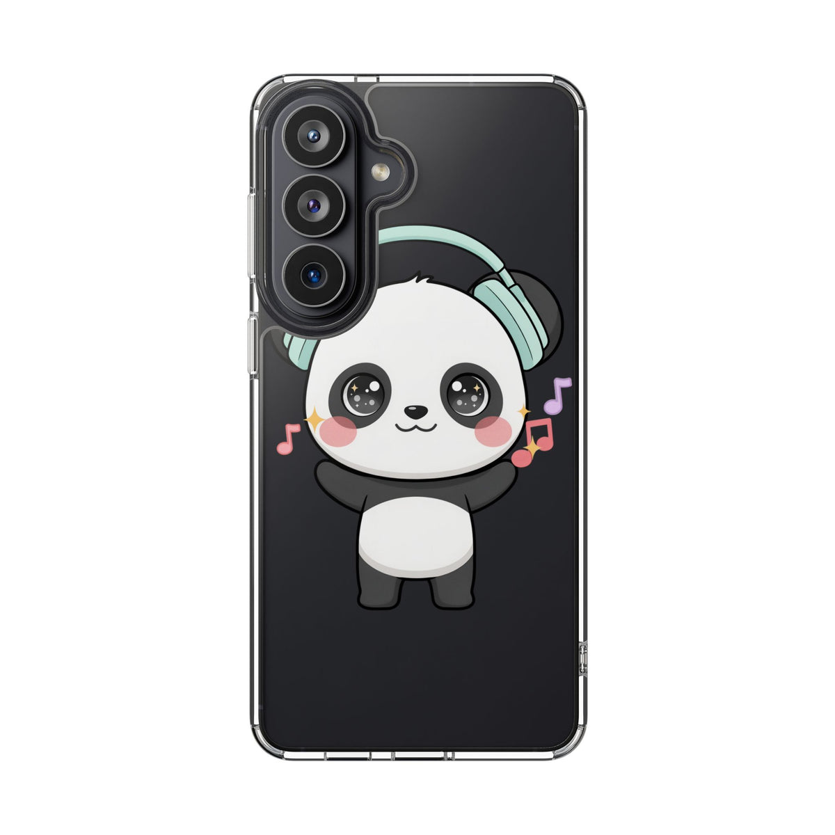 Kawaii Panda Phone Case with Headphones