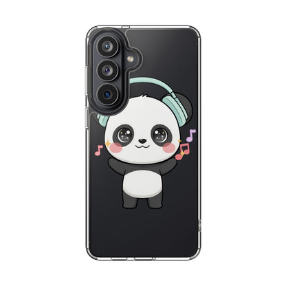 Kawaii Panda Phone Case with Headphones