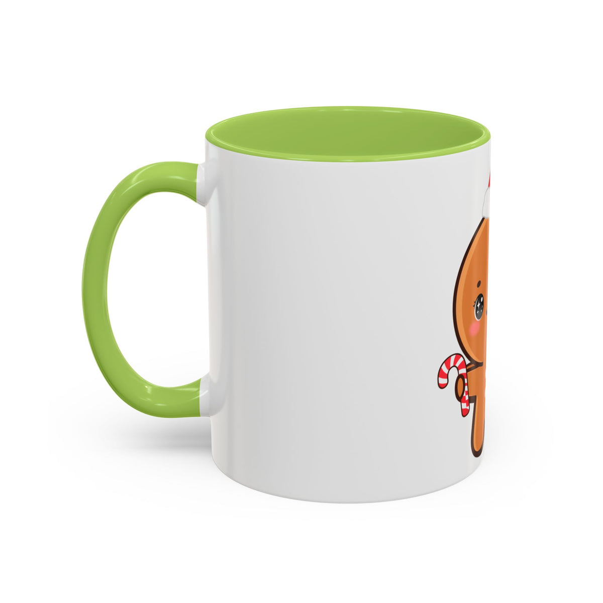 Gingerbread Man Christmas Mug, 11oz or 15oz Accent Coffee Mug