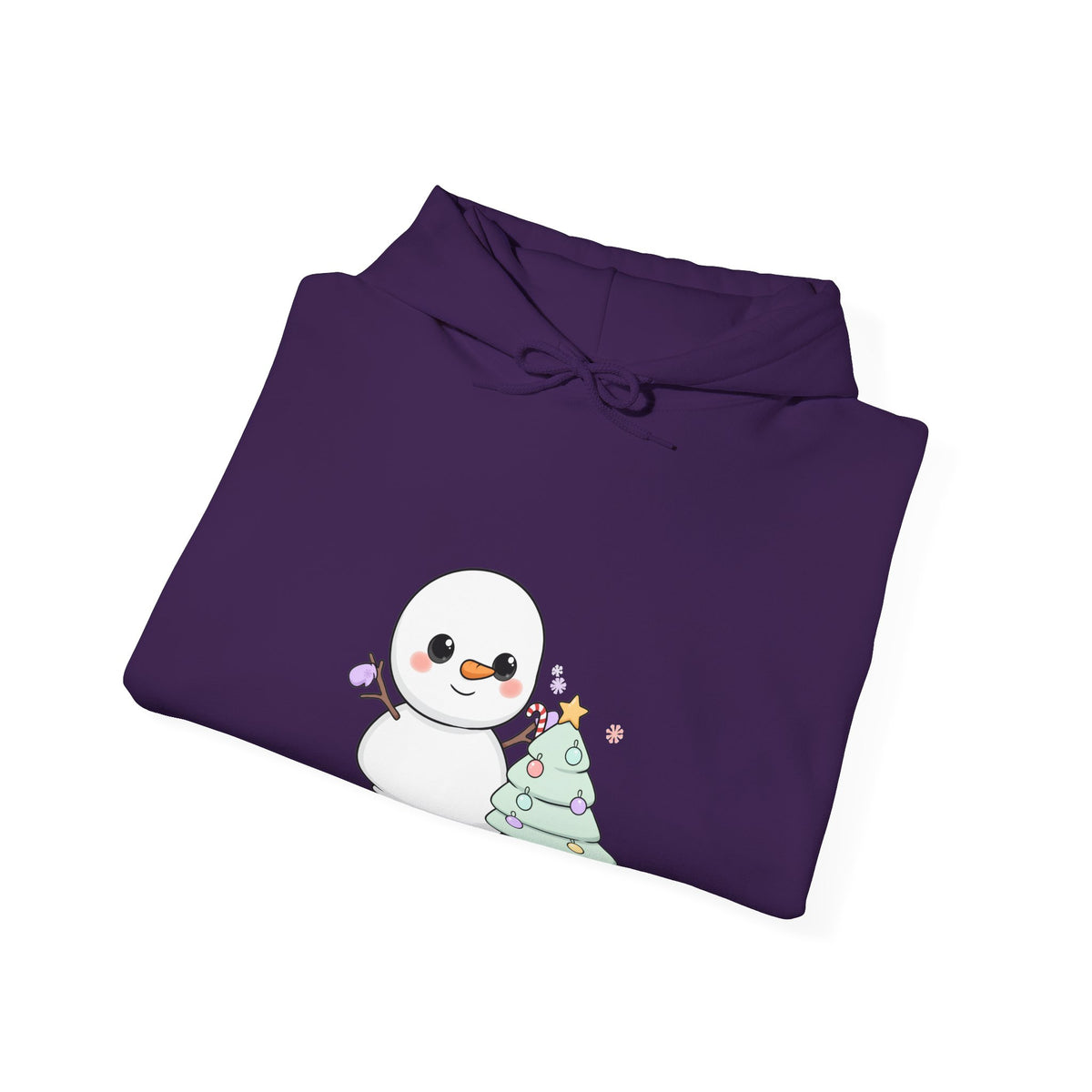 Kawaii Christmas Snowman Hoodie for Cute Holiday Cheer