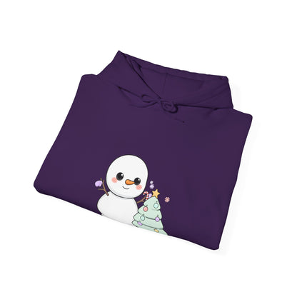 Kawaii Christmas Snowman Hoodie for Cute Holiday Cheer
