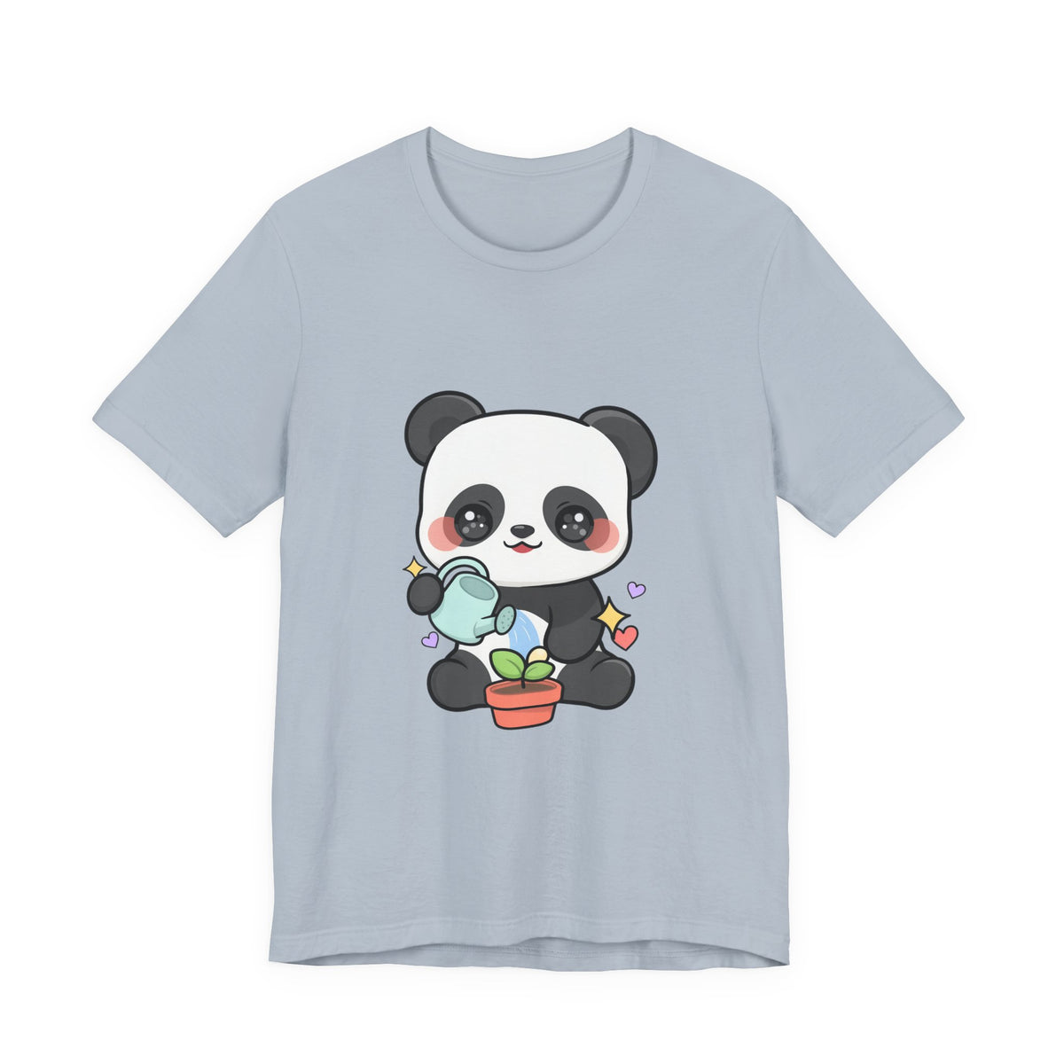 Kawaii Panda T-Shirt, Cute Plant Lover Gift