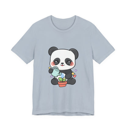 Kawaii Panda T-Shirt, Cute Plant Lover Gift
