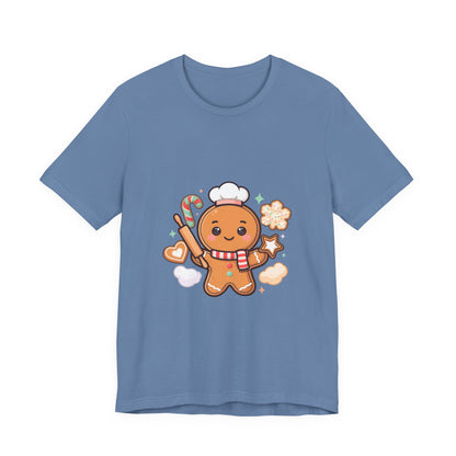 Gingerbread Baker Christmas Tee, Cute Kawaii Holiday Shirt
