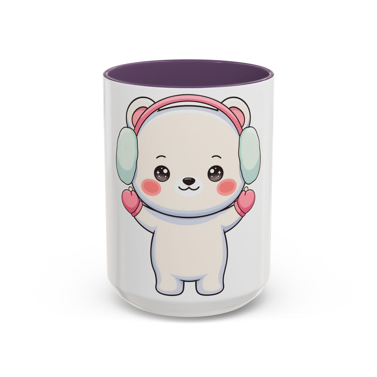 Kawaii Polar Bear Mug, Cute Winter Accent Coffee Mug