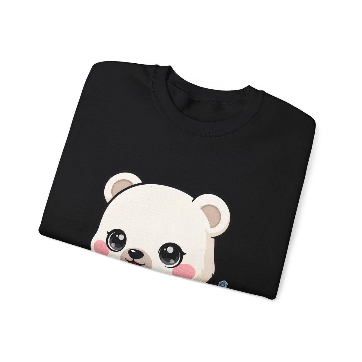 Cute Polar Bear Sweatshirt, Kawaii Ice Skating Cub