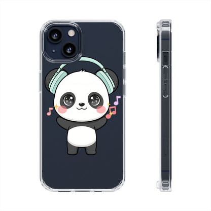 Kawaii Panda Phone Case with Headphones