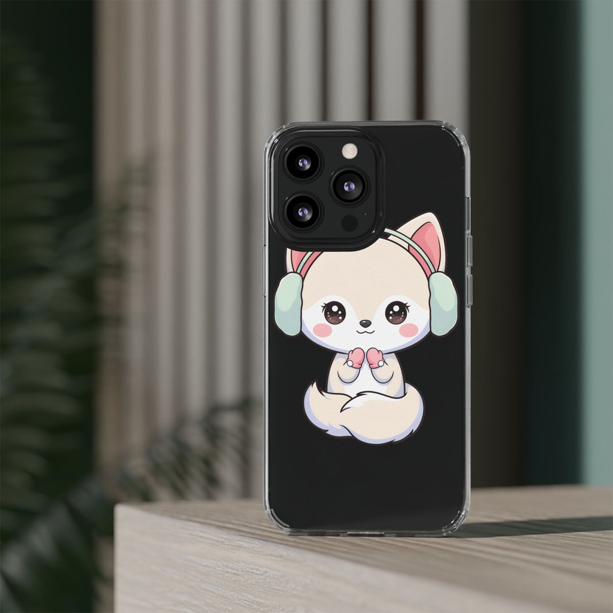 Kawaii Arctic Fox Phone Case – Cozy Winter Cutie