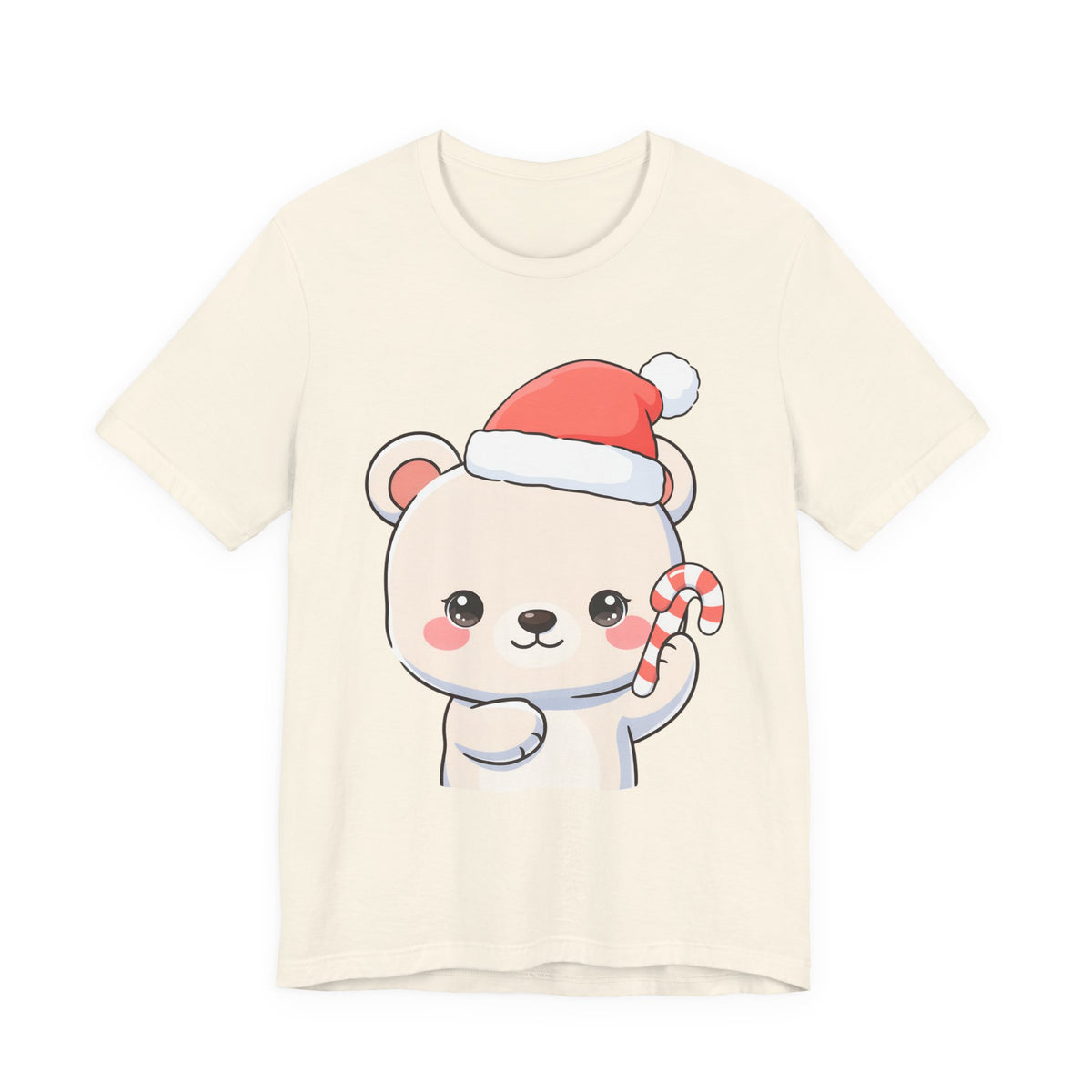 Kawaii Polar Bear Christmas Tee, Cute Holiday Gift