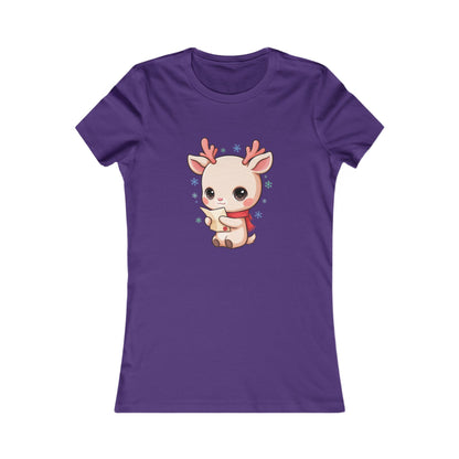 Kawaii Reindeer Christmas Women's Tee for Letter-Writing