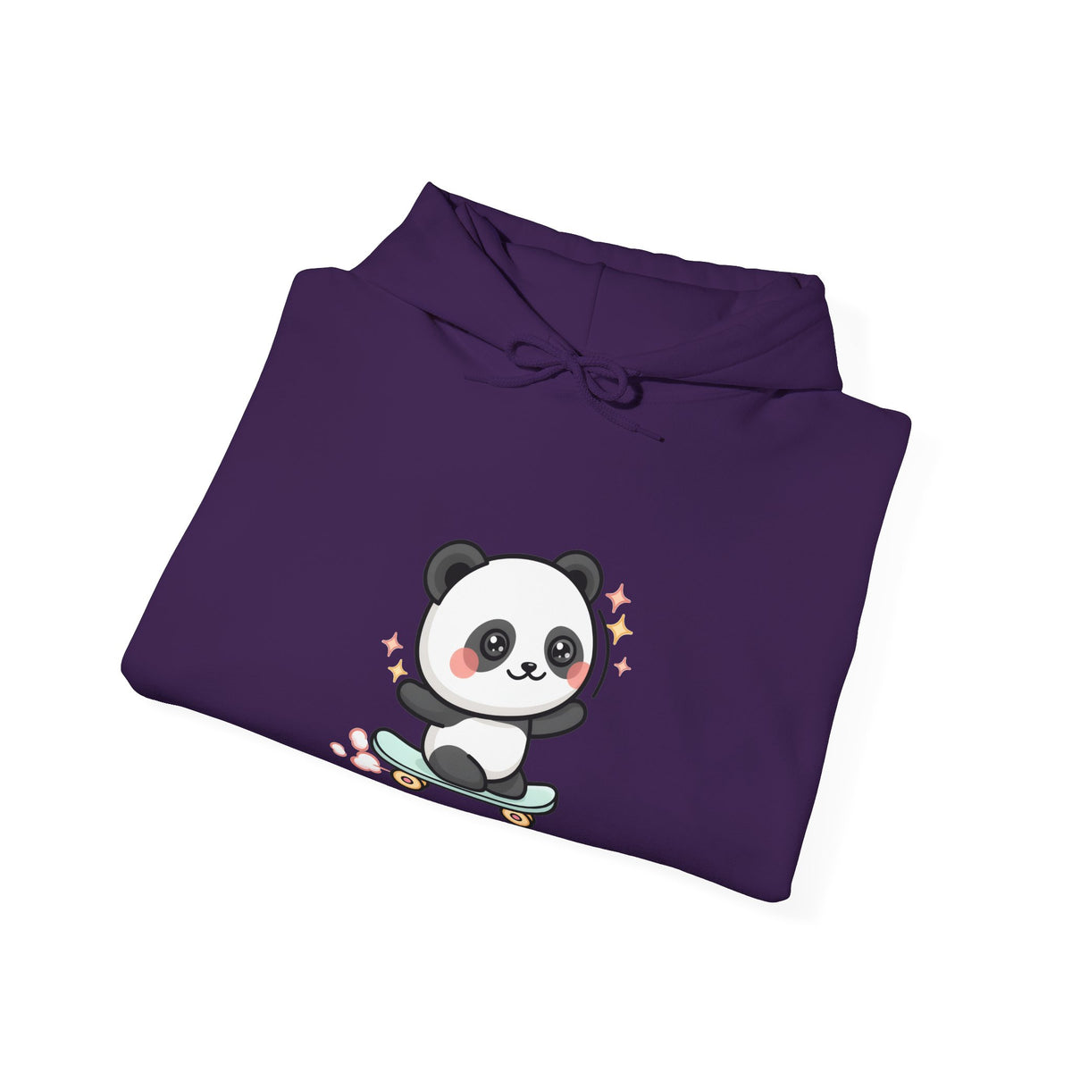 Kawaii Skateboard Panda Hoodie, Cute Chibi Animal Sweatshirt