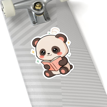 Reading Panda Sticker – Cute Kawaii Book Lover Decal