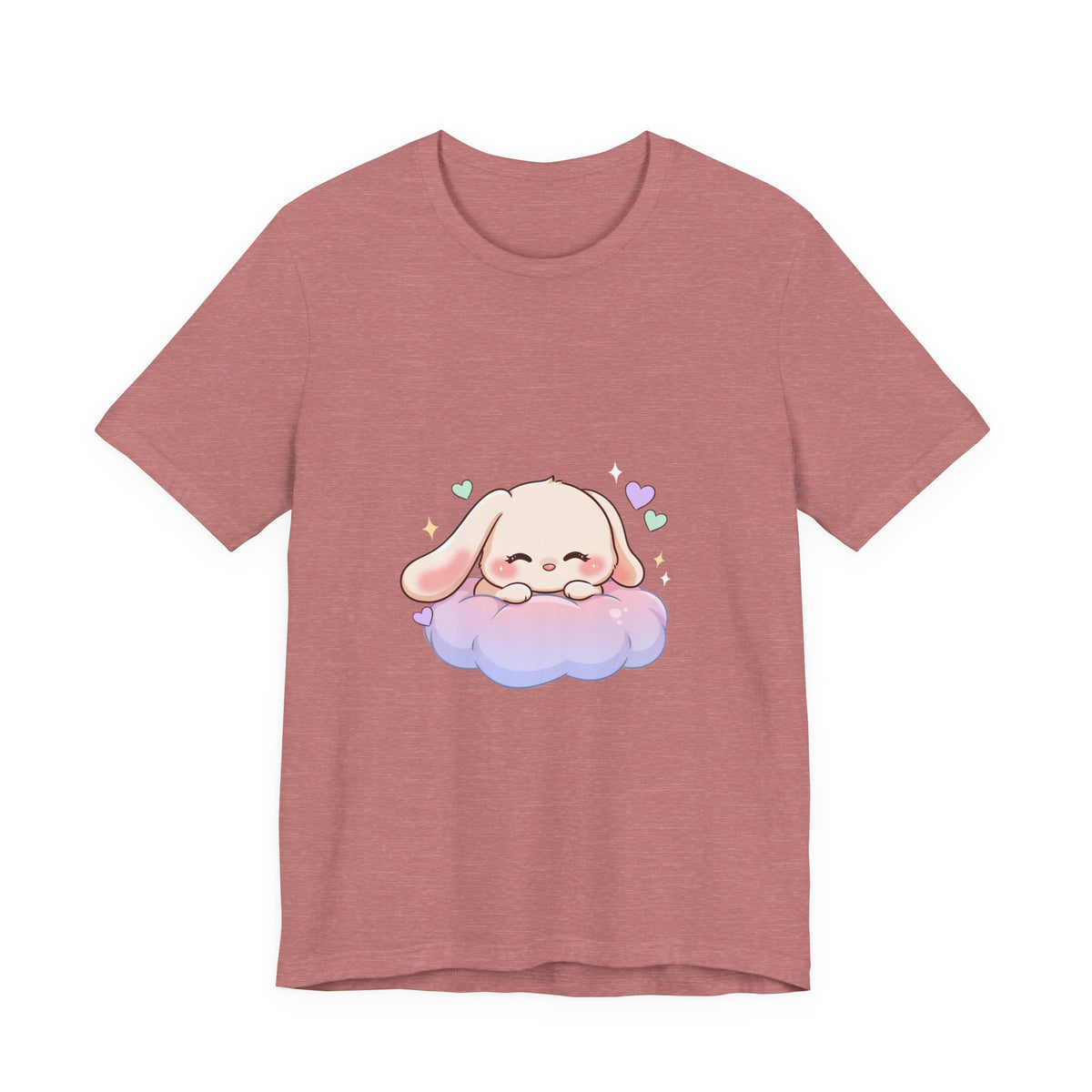 Kawaii Sleeping Bunny Tee, Cute Cloud Nap Unisex Shirt
