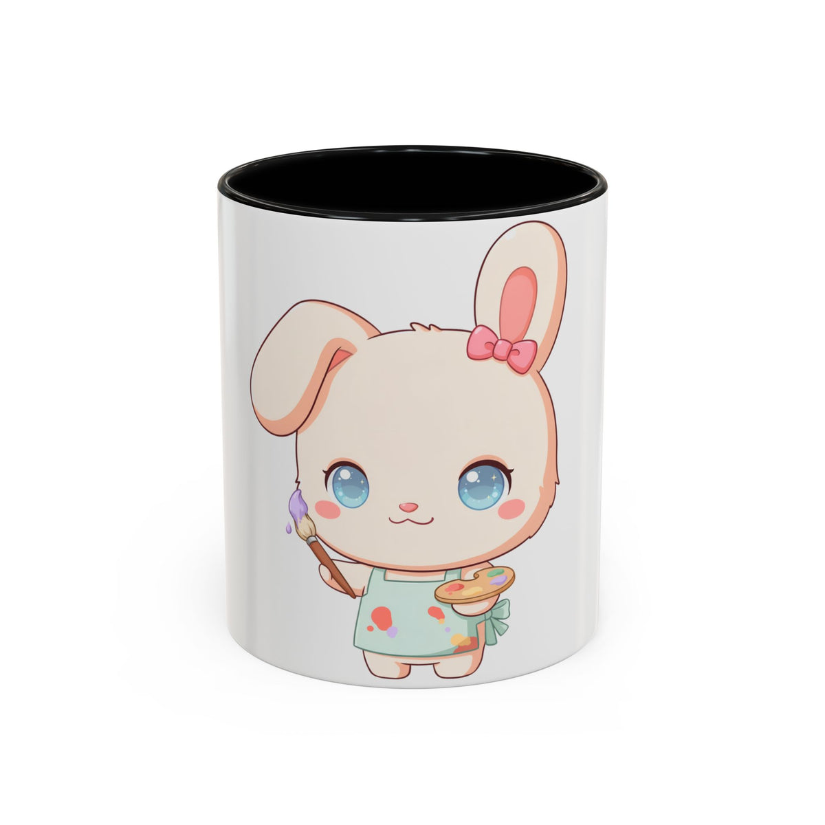 Kawaii Bunny Coffee Mug for Artists and Cute Art Lovers