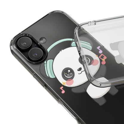 Kawaii Panda Phone Case with Headphones