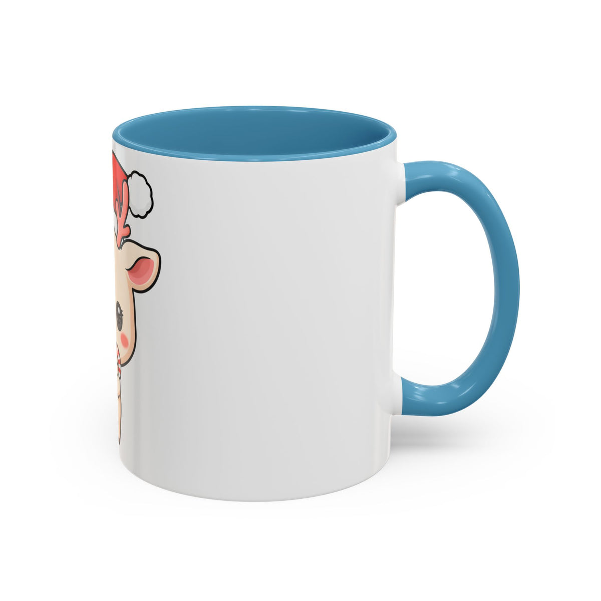 Kawaii Reindeer Christmas Accent Coffee Mug