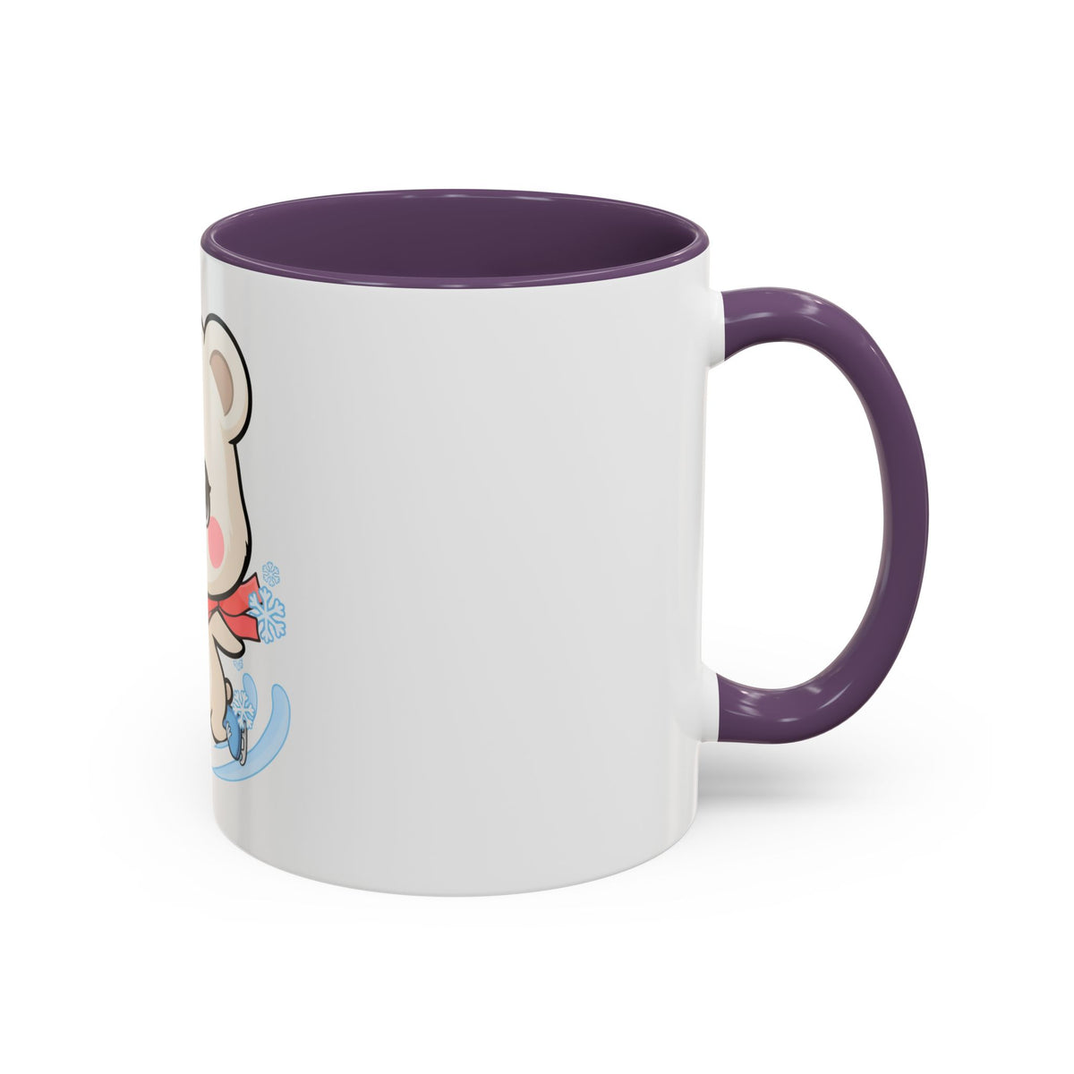 Polar Bear Ice Skating Mug – Cute Accent Coffee Mug