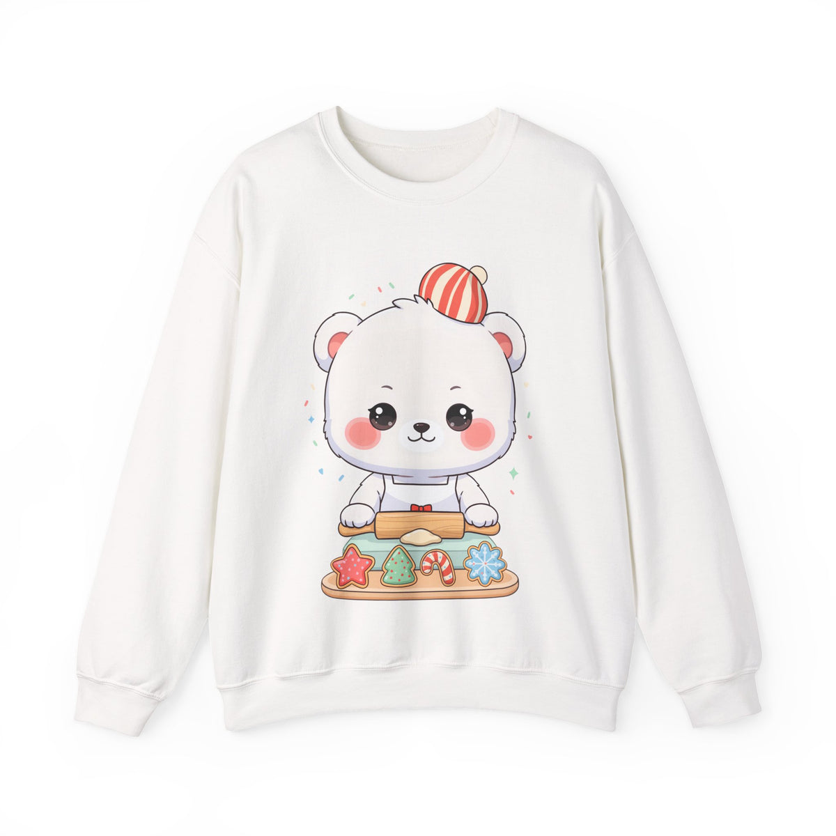 Christmas Cookie Bear Sweatshirt, Cute Holiday Baker Gift