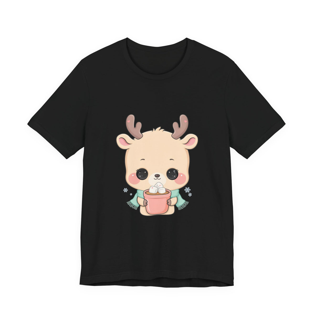 Kawaii Reindeer T-Shirt for Cozy Cocoa Season