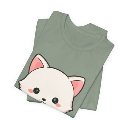 Christmas Fox T-Shirt, Cute Mistletoe Kawaii Tee