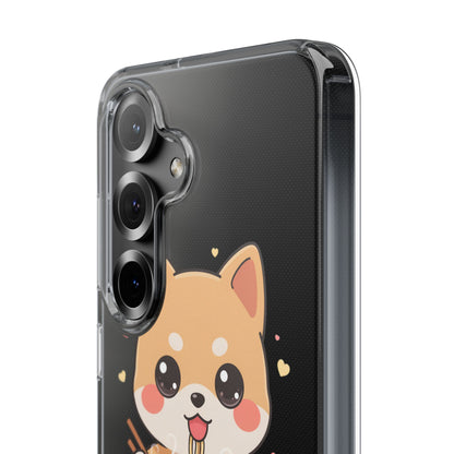 Kawaii Shiba Inu Ramen Clear Impact-Resistant Case