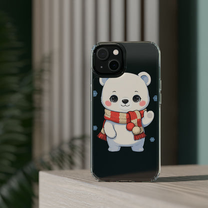 Kawaii Polar Bear Phone Case – Cozy Christmas Cub