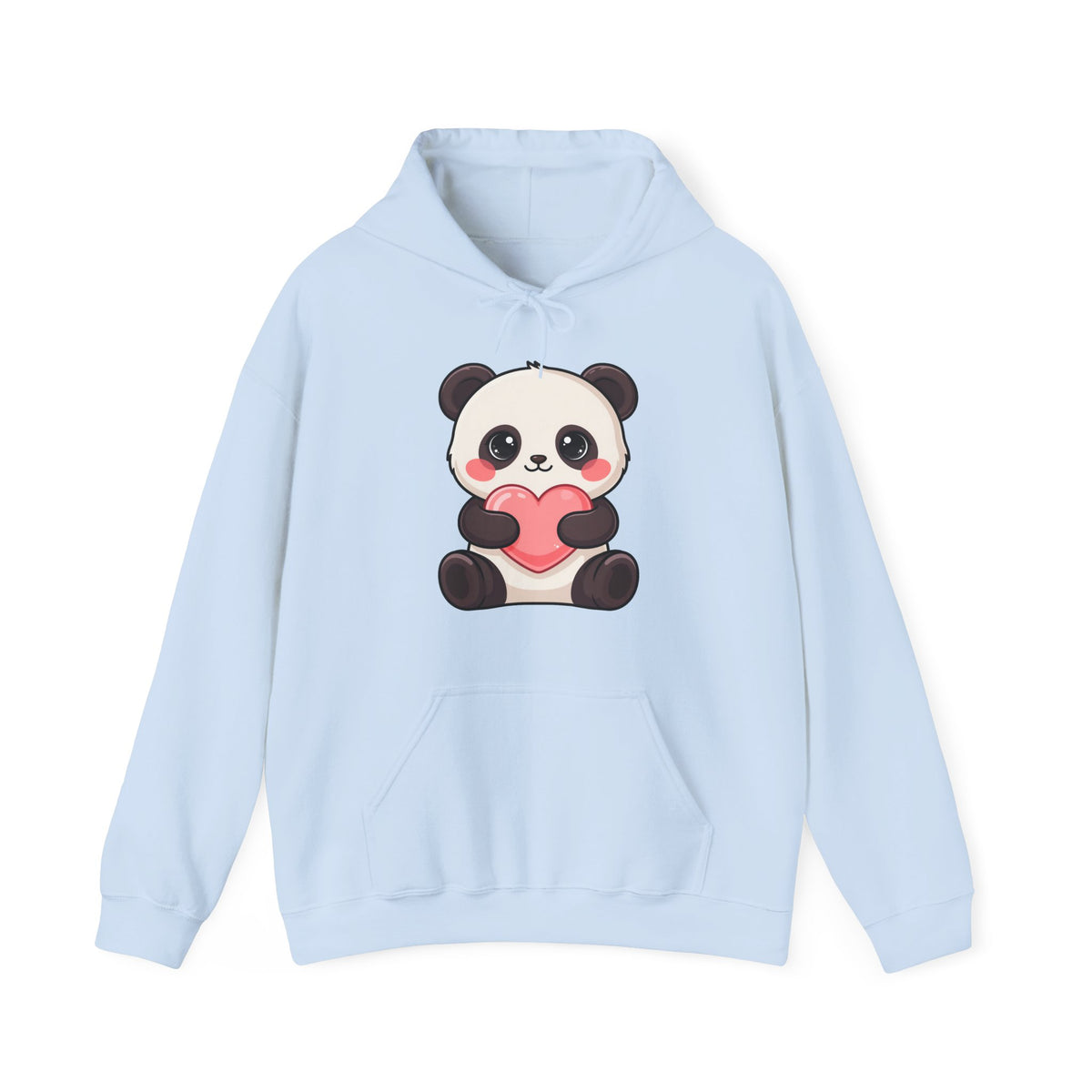 Kawaii Panda Hoodie, Cute Heart Hug Unisex Sweatshirt