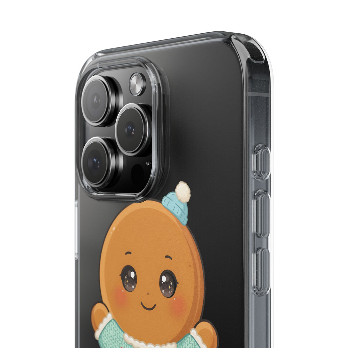 Kawaii Gingerbread Phone Case, Cute Christmas Sweater Cookie