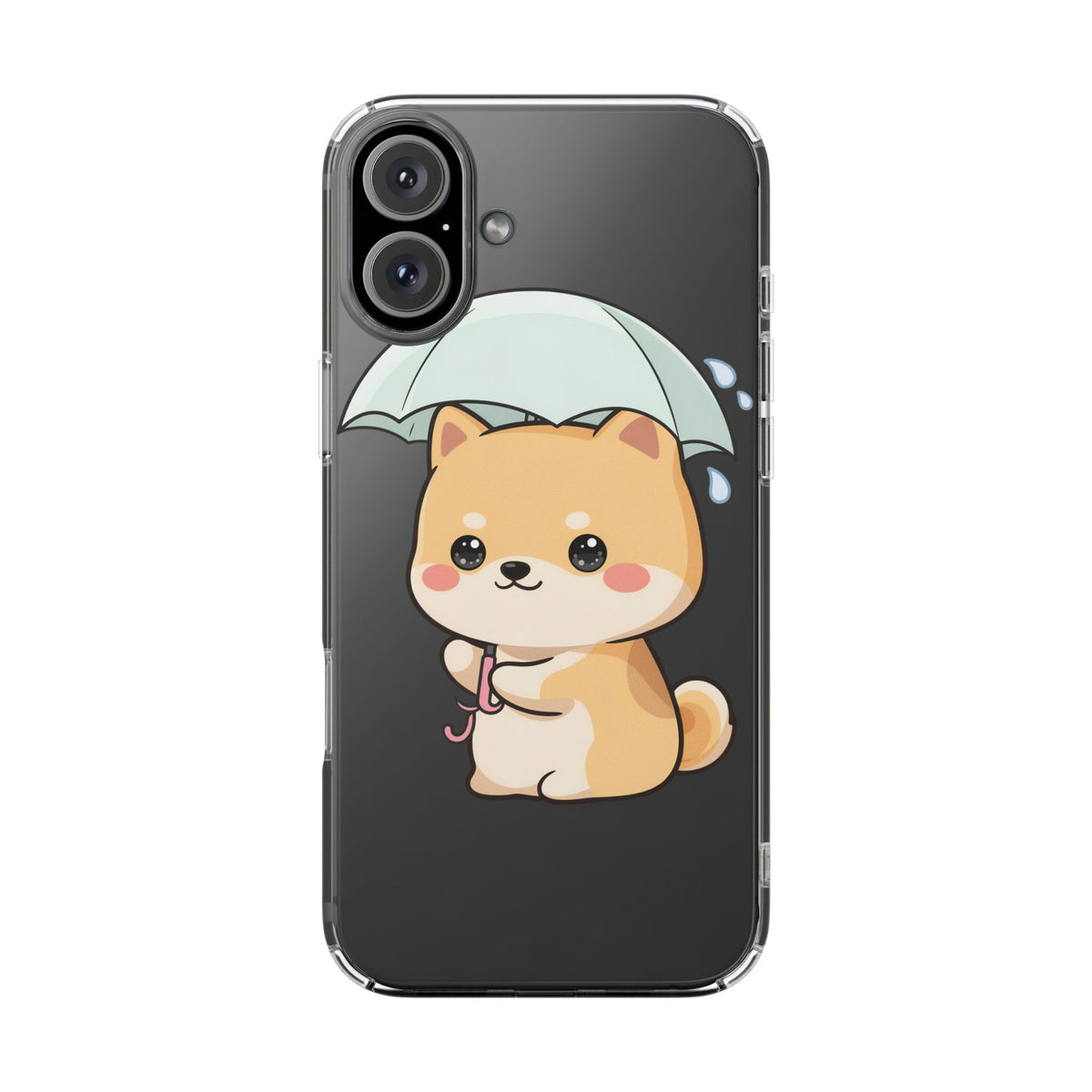 Shiba Inu Phone Case, Kawaii Rainy Day Pup