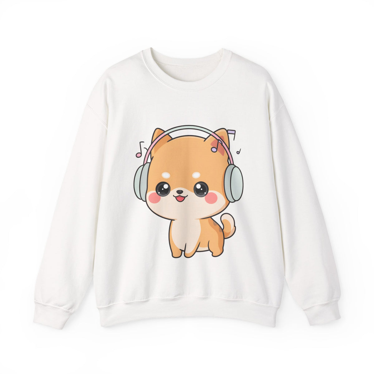 Kawaii Shiba Inu Music Sweatshirt, Cute Dog Lover Gift