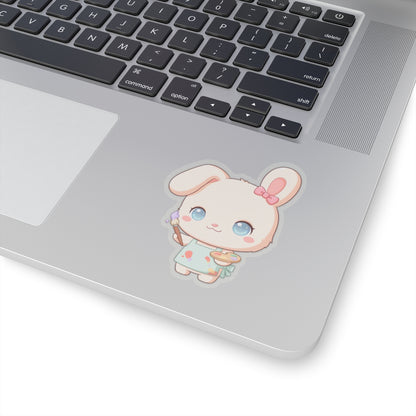 Kawaii Bunny Sticker for Art Lovers and Creative Journals