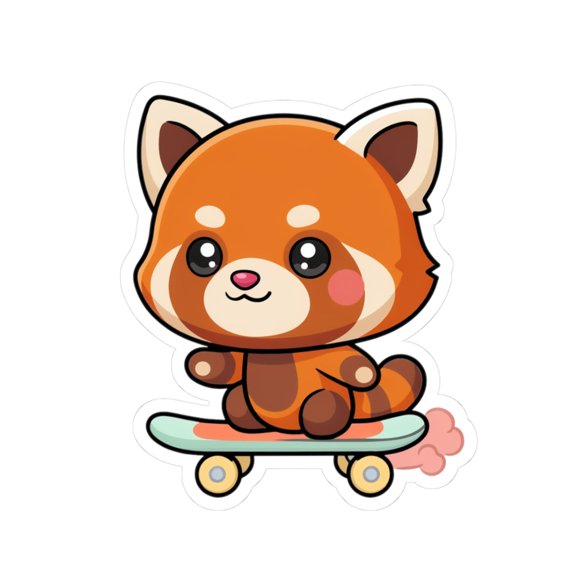 Kawaii Red Panda Skateboard Sticker for Cute Decor