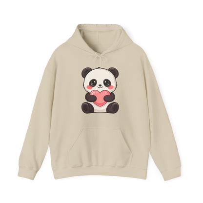 Kawaii Panda Hoodie, Cute Heart Hug Unisex Sweatshirt
