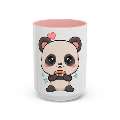 Kawaii Panda Coffee Mug, Cute Sushi Lover Accent Mug