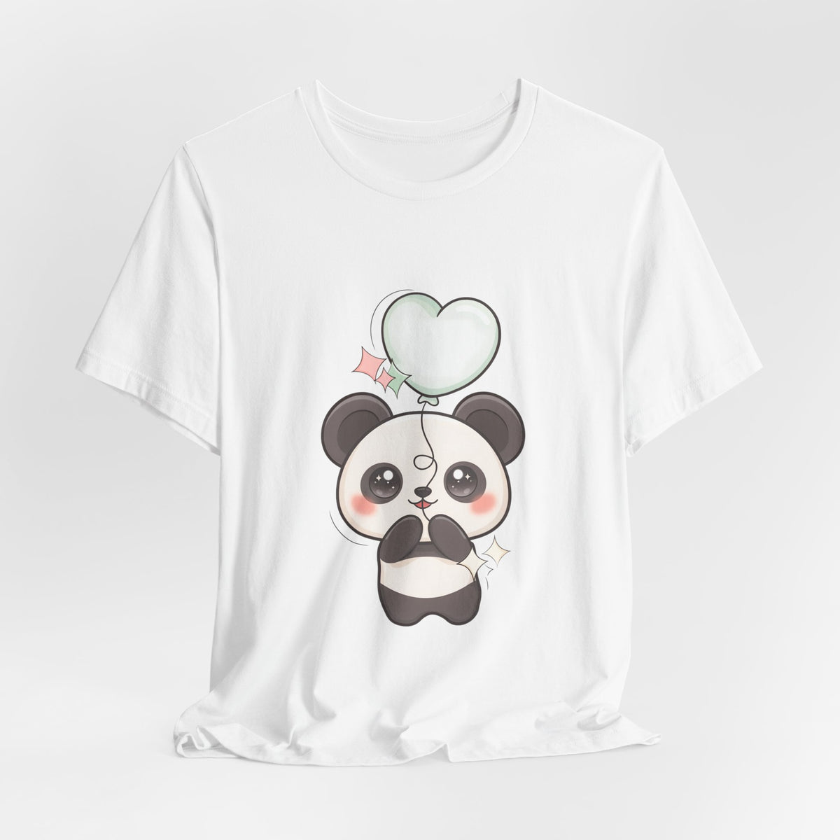 Kawaii Panda T-Shirt with Floating Balloon