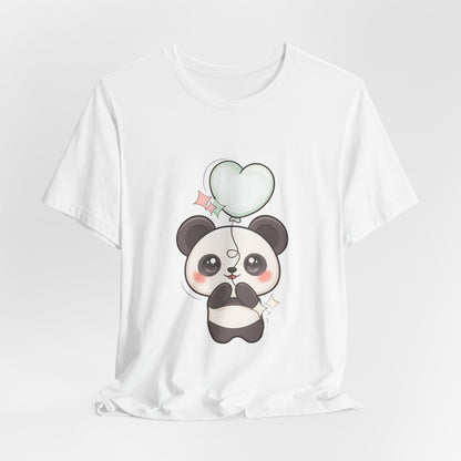 Kawaii Panda T-Shirt with Floating Balloon