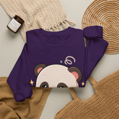 Cute Reading Panda Sweatshirt for Book Lovers