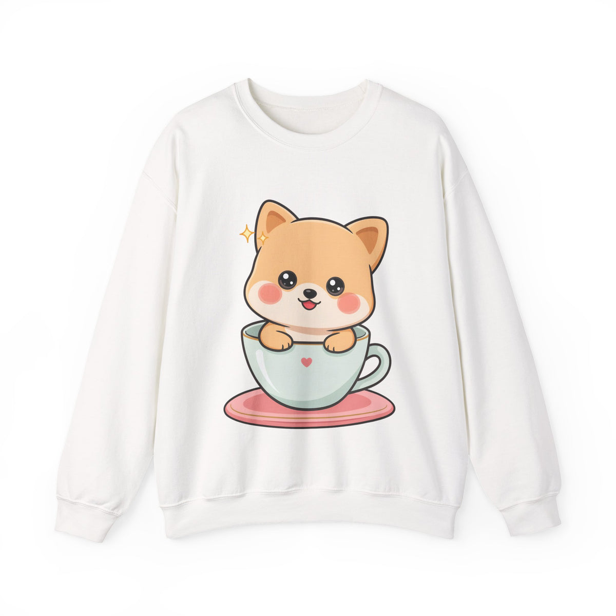 Kawaii Shiba Inu Sweatshirt, Cute Puppy Crewneck