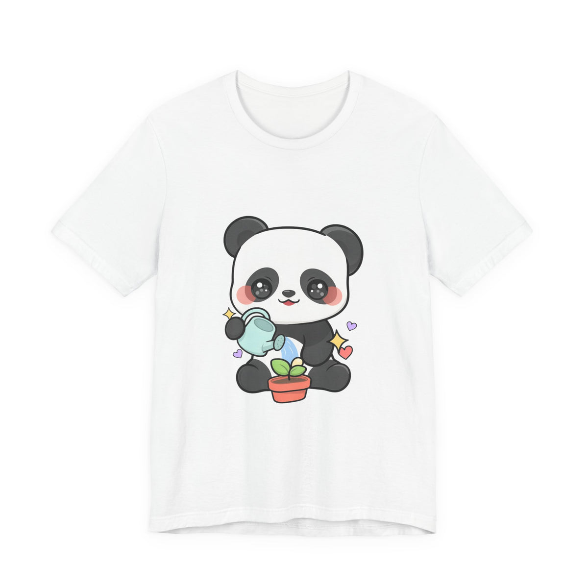 Kawaii Panda T-Shirt, Cute Plant Lover Gift