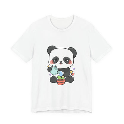 Kawaii Panda T-Shirt, Cute Plant Lover Gift