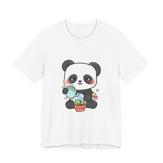 Kawaii Panda T-Shirt, Cute Plant Lover Gift