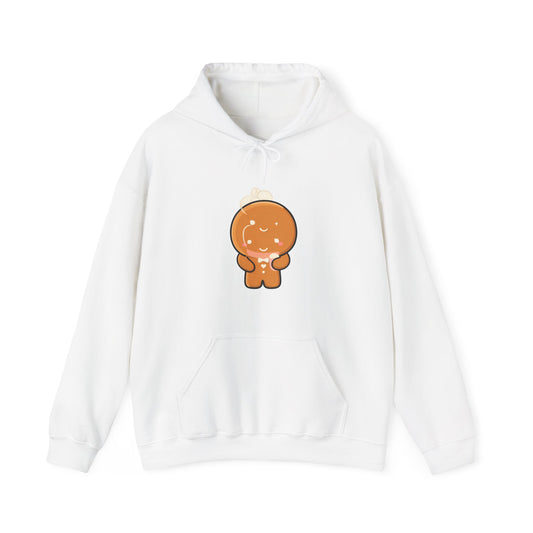 Gingerbread Cocoa Hoodie, Cute Kawaii Holiday Sweatshirt