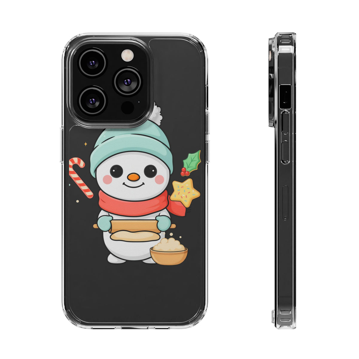 Christmas Snowman Phone Case, Cute Cookie Baker