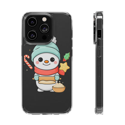 Christmas Snowman Phone Case, Cute Cookie Baker