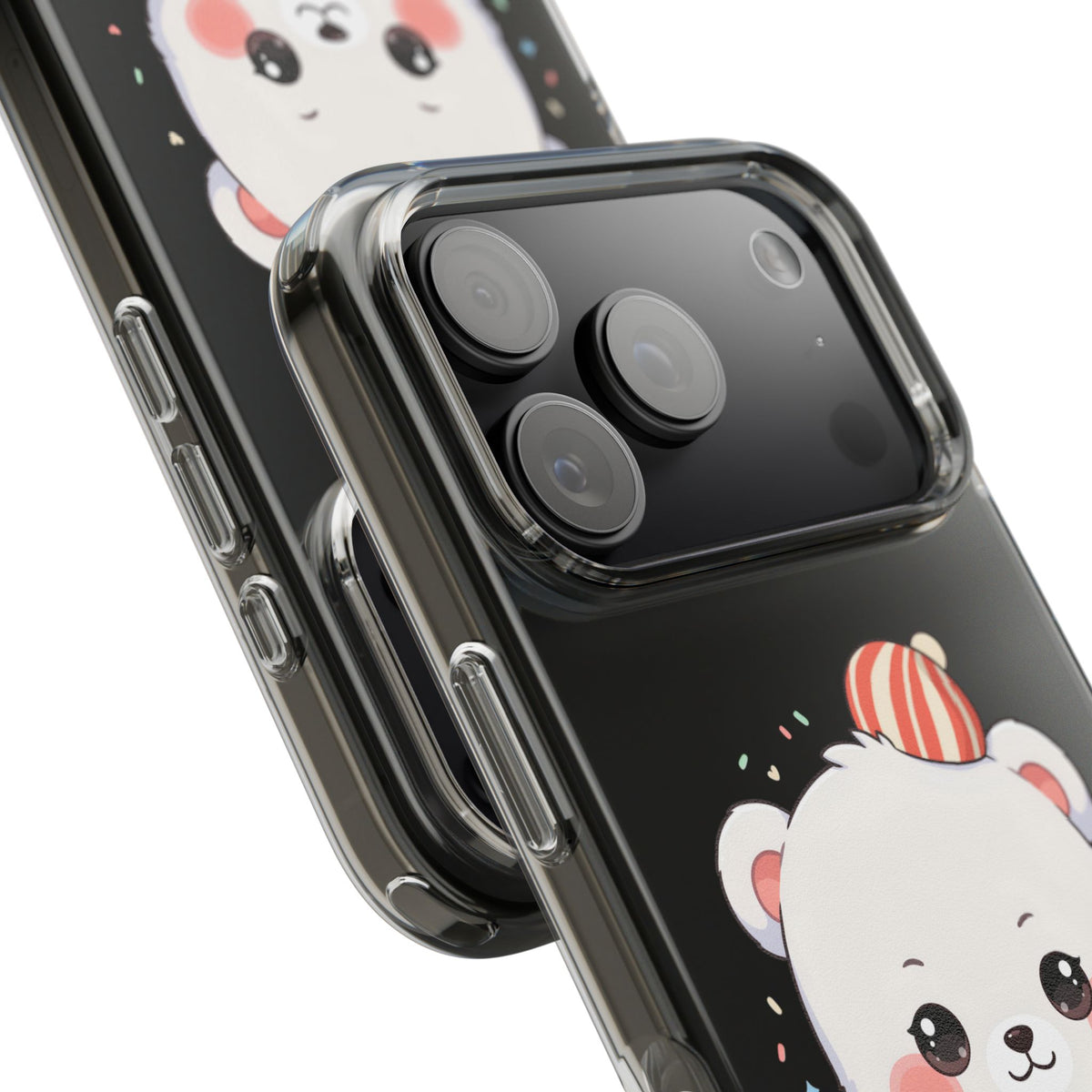 Christmas Bear Cookie Baking Clear Phone Case